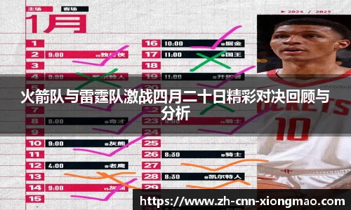 火箭队与雷霆队激战四月二十日精彩对决回顾与分析